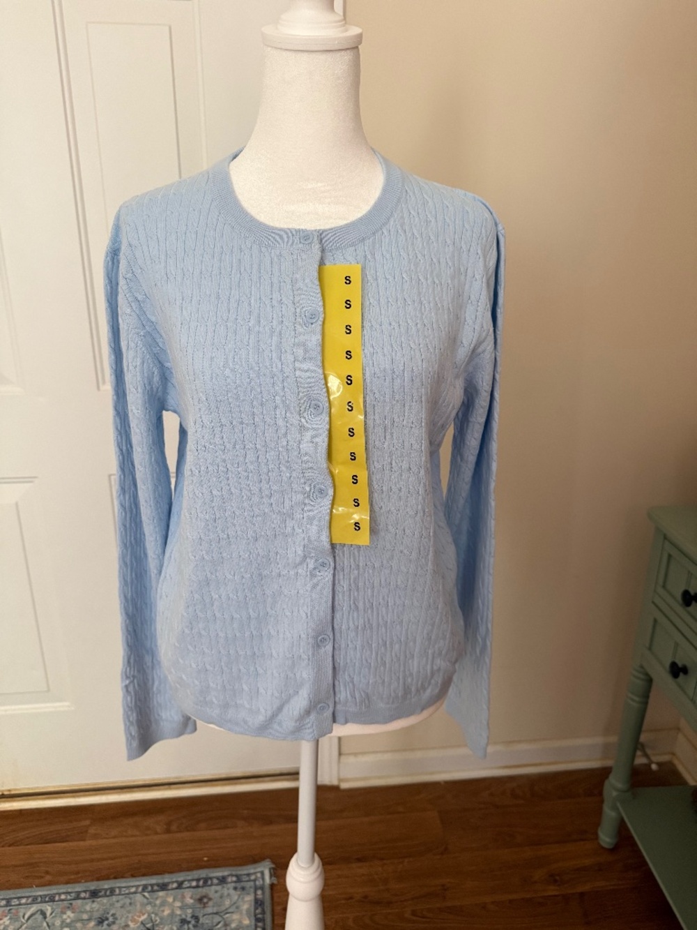 Ted Baker London Pale Blue Cotton Cardigan Size S, NWT